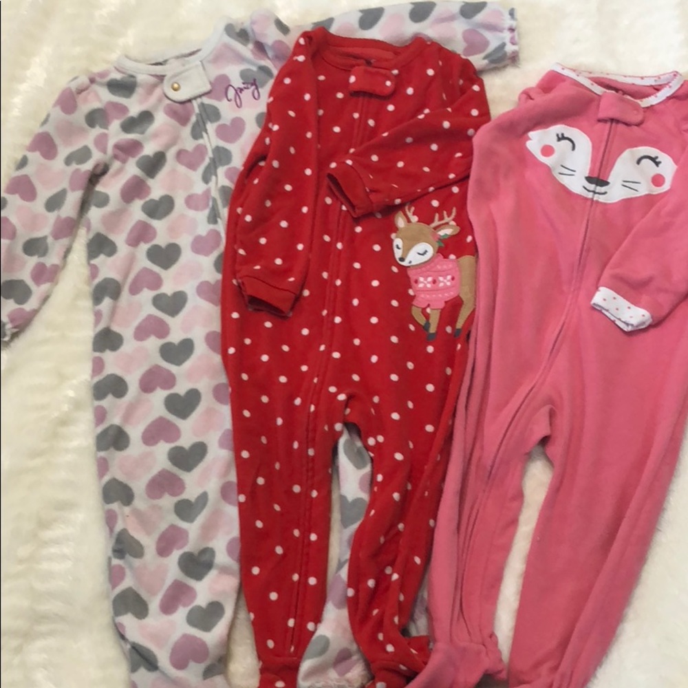 2p carter - 1 juicy zip-up fleece sleep & play